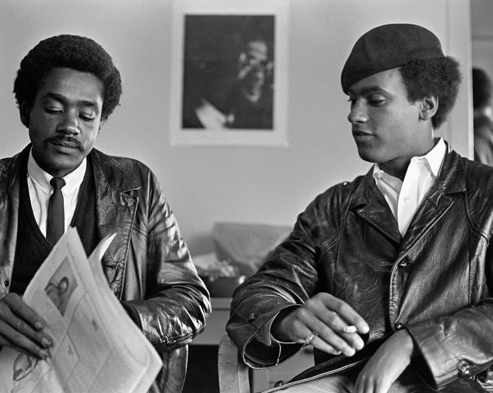 Bobby Seale and Huey P. Newton of the Black Panther Party reading together San Francisco 1969. Photo Ted Streshinsky Corbis Getty Images.