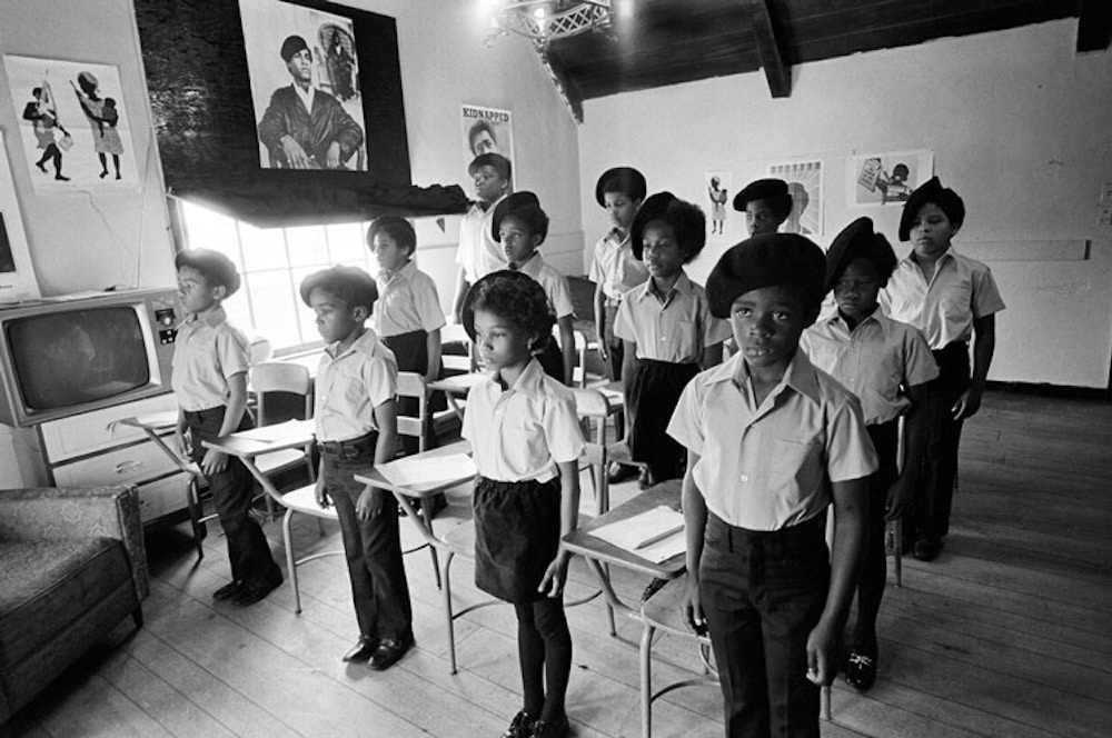 The Intercommunal Youth Institute the Black Panther school in Oakland California 1971. Photo Stephen Shames.